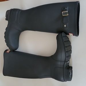 Hunter women's tall gray boots sz 5 Garden Girl Rain Boots Mud Boots